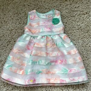 Wonder Nation baby girls fancy floral Easter summer dress - 12 months